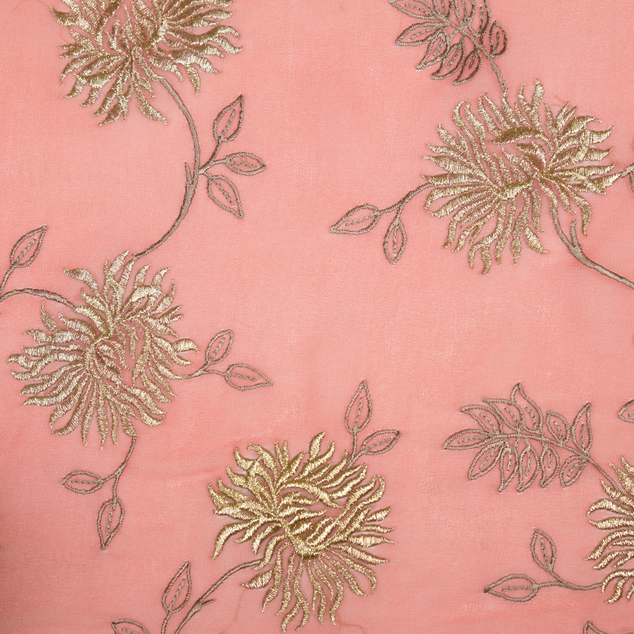 Aaira Gajari Viscose Georgette Embroidered Fabric in Jaal Pattern - Image 3