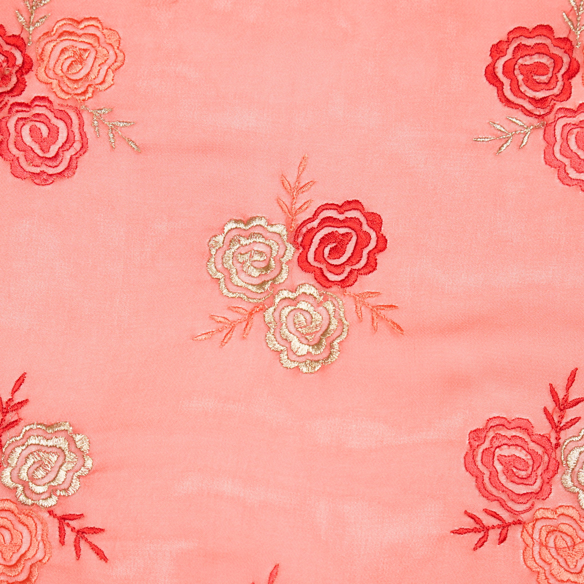 Inara Gajari Viscose Georgette Embroidered Fabric in Buta Pattern - Image 3
