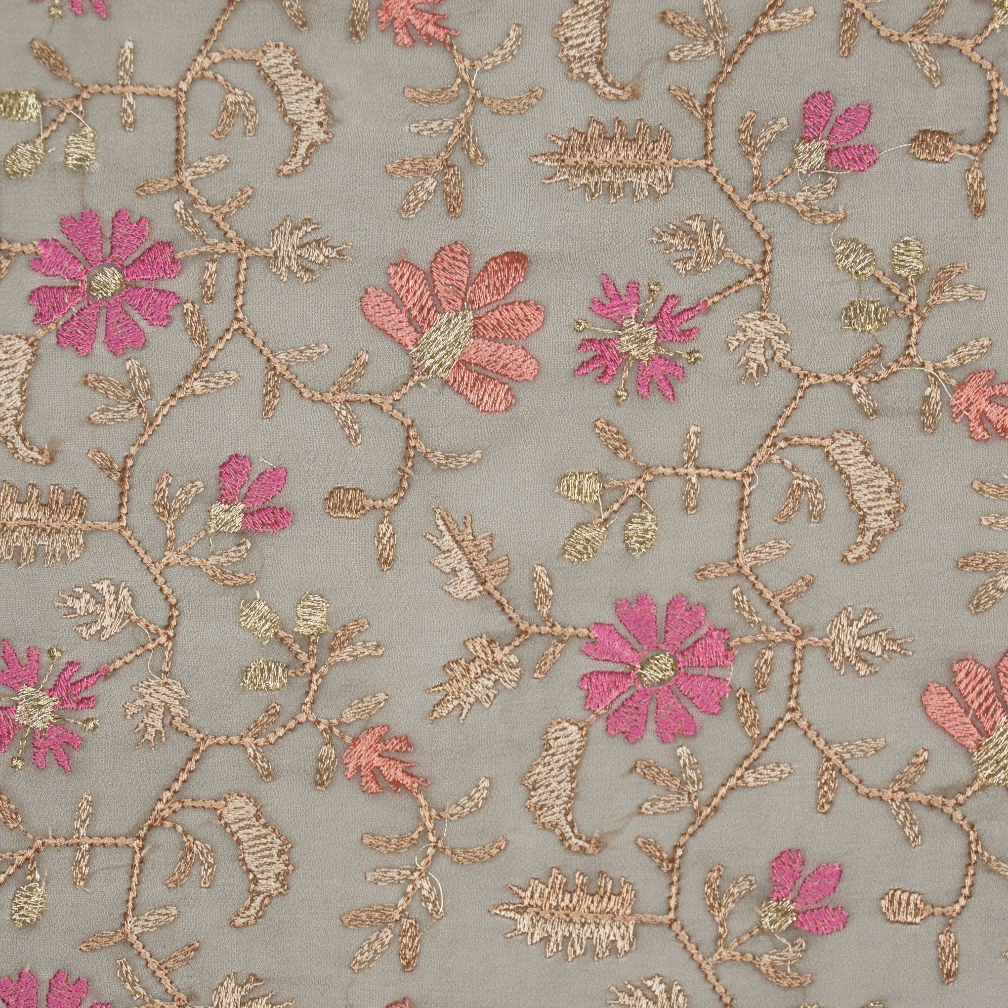 Iqra Mouse Viscose Georgette Embroidered Fabric in Jaal Pattern - Image 3