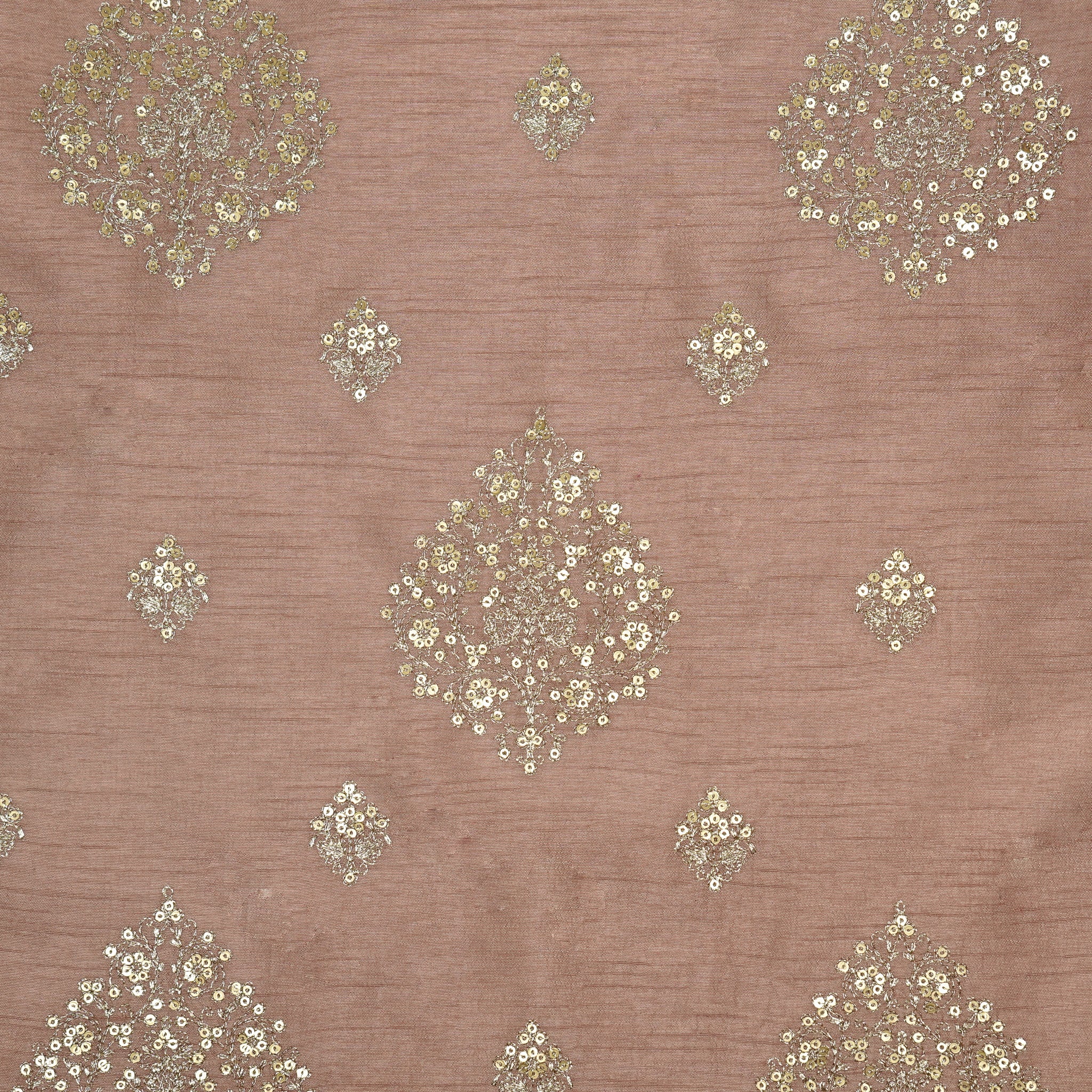 Laiqa Onion Viscose Raw Silk Embroidered Fabric in Buta Buti Mixture Pattern - Image 3