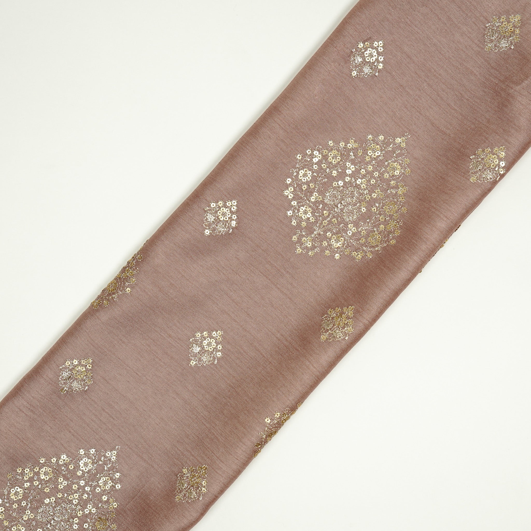 Laiqa Onion Viscose Raw Silk Embroidered Fabric in Buta Buti Mixture Pattern - Image 4