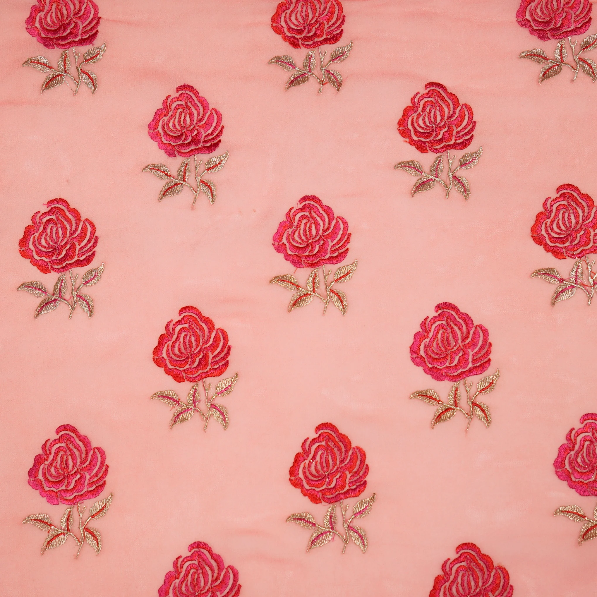 Lalita Gajari Viscose Georgette Embroidered Fabric in Buta - Image 2