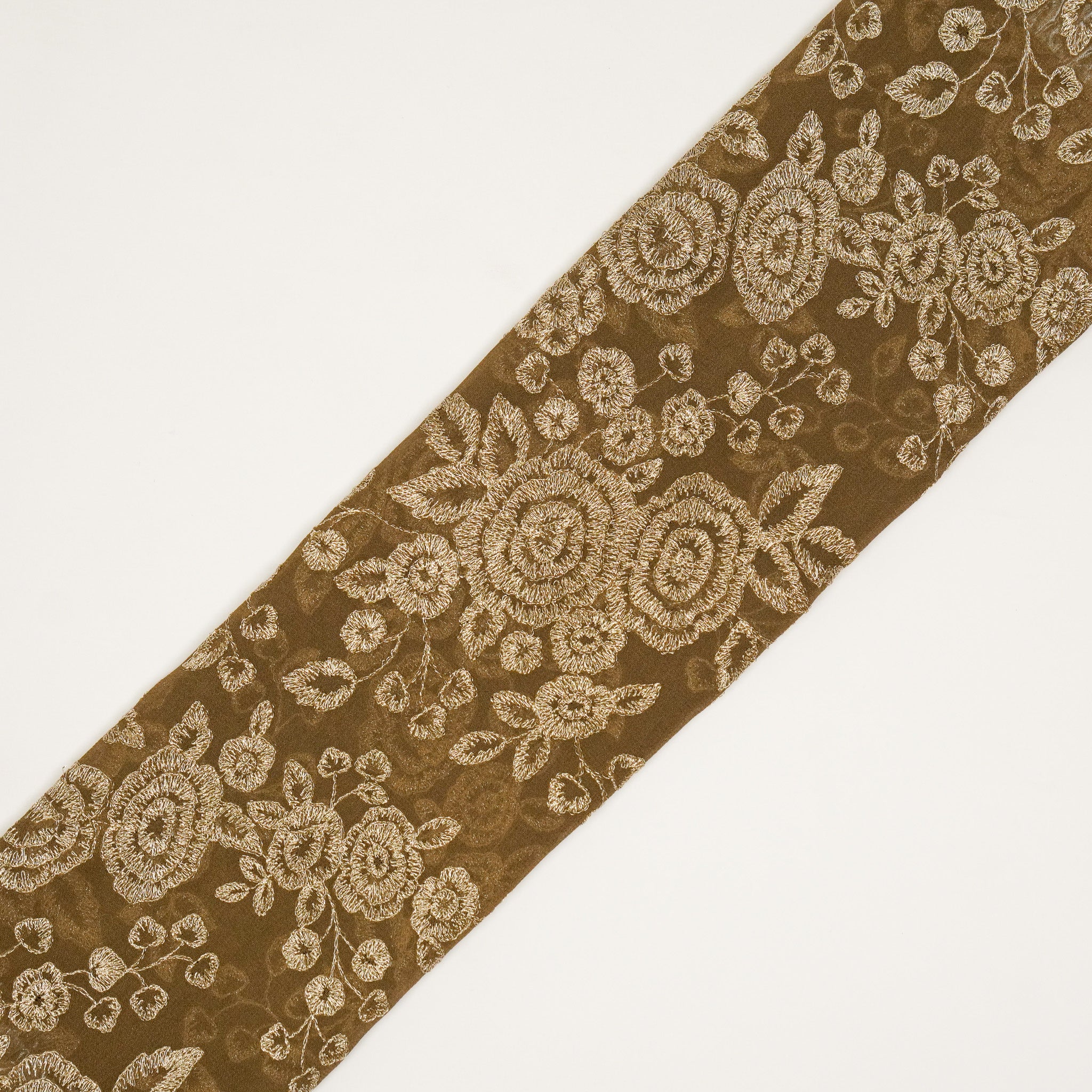 Mahnoor Mouse Viscose Georgette Embroidered Fabric in Jaal Pattern - Image 4
