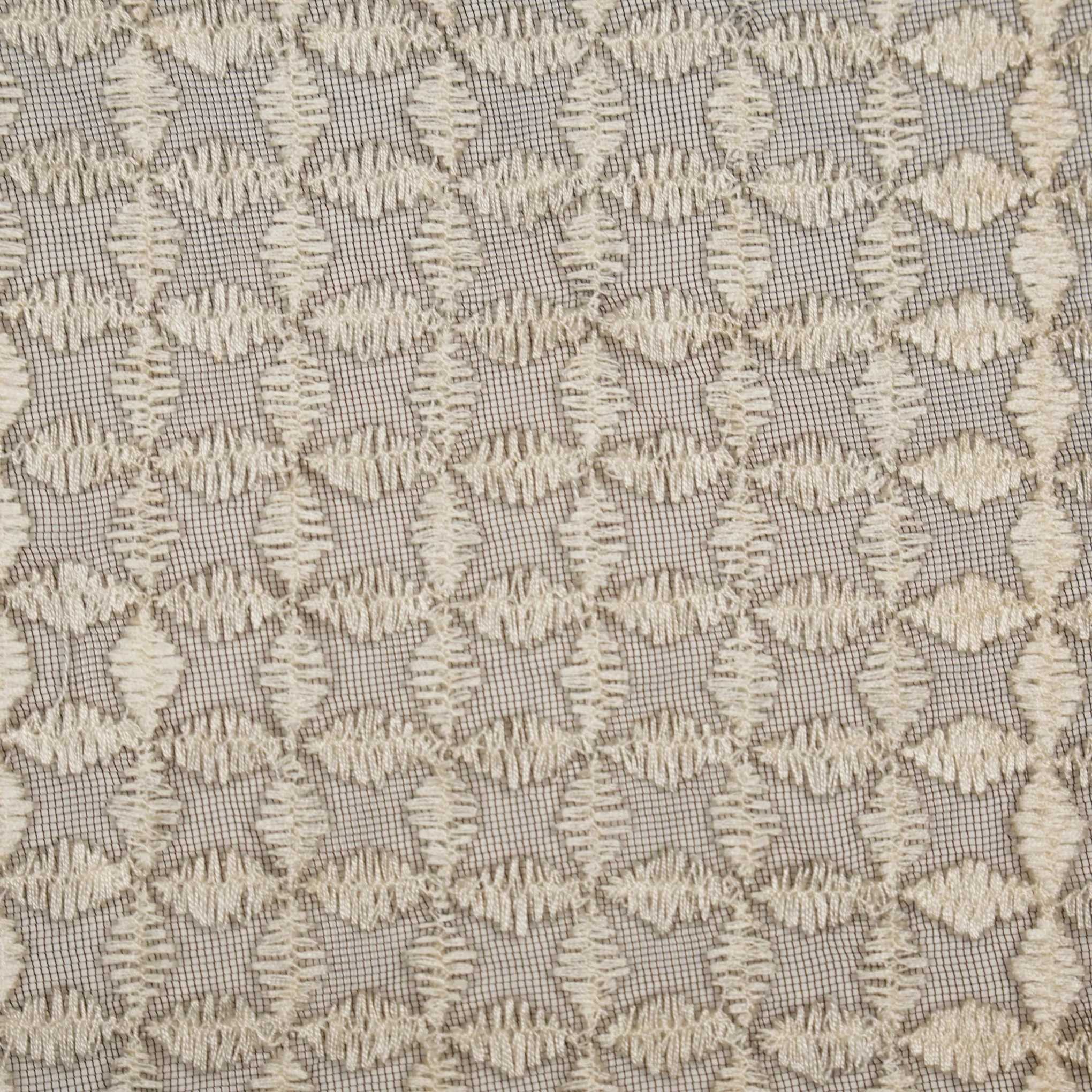 Mumtaz Black Net Embroidered Fabric in Jaal Pattern - Image 3