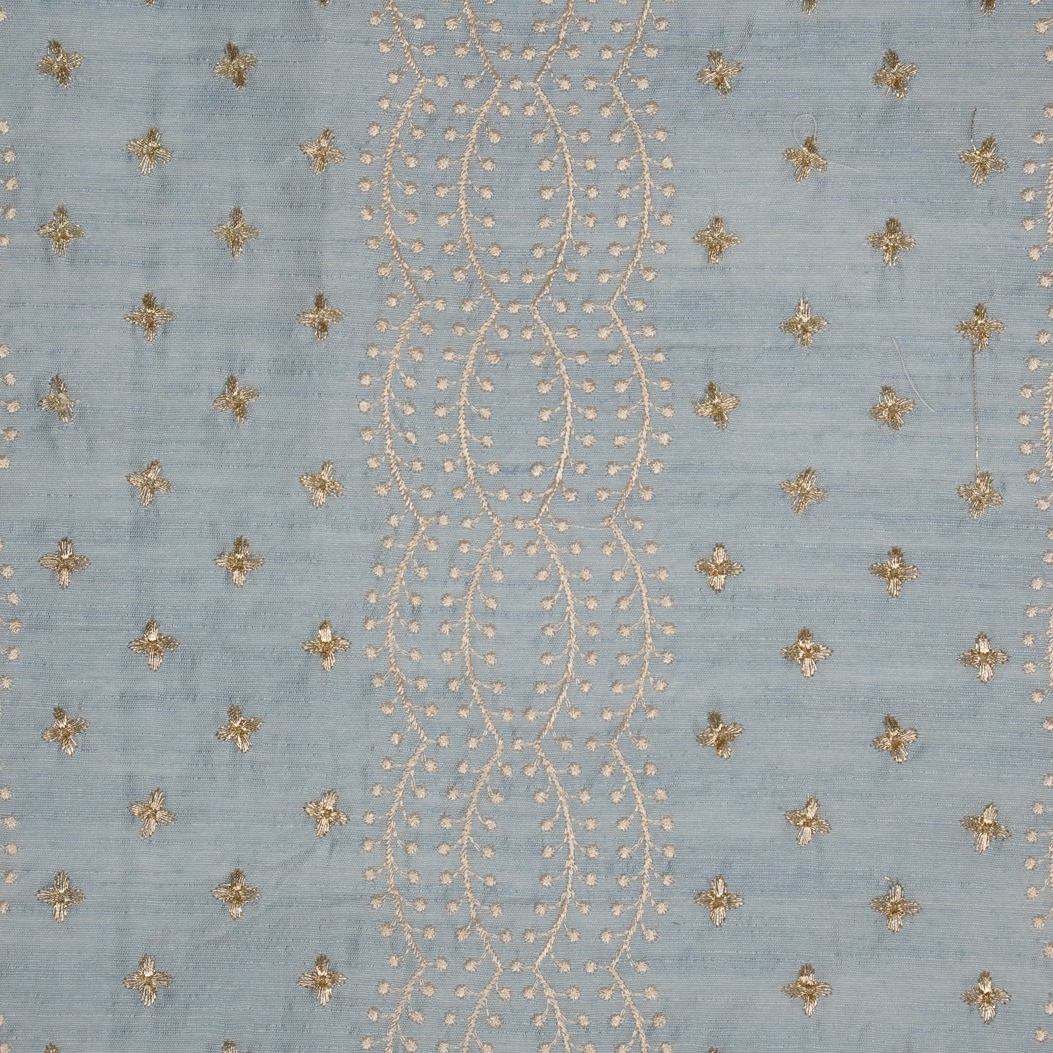 Naira Mauve Viscose Raw Silk Embroidered Fabric in Jaal Pattern - Image 3