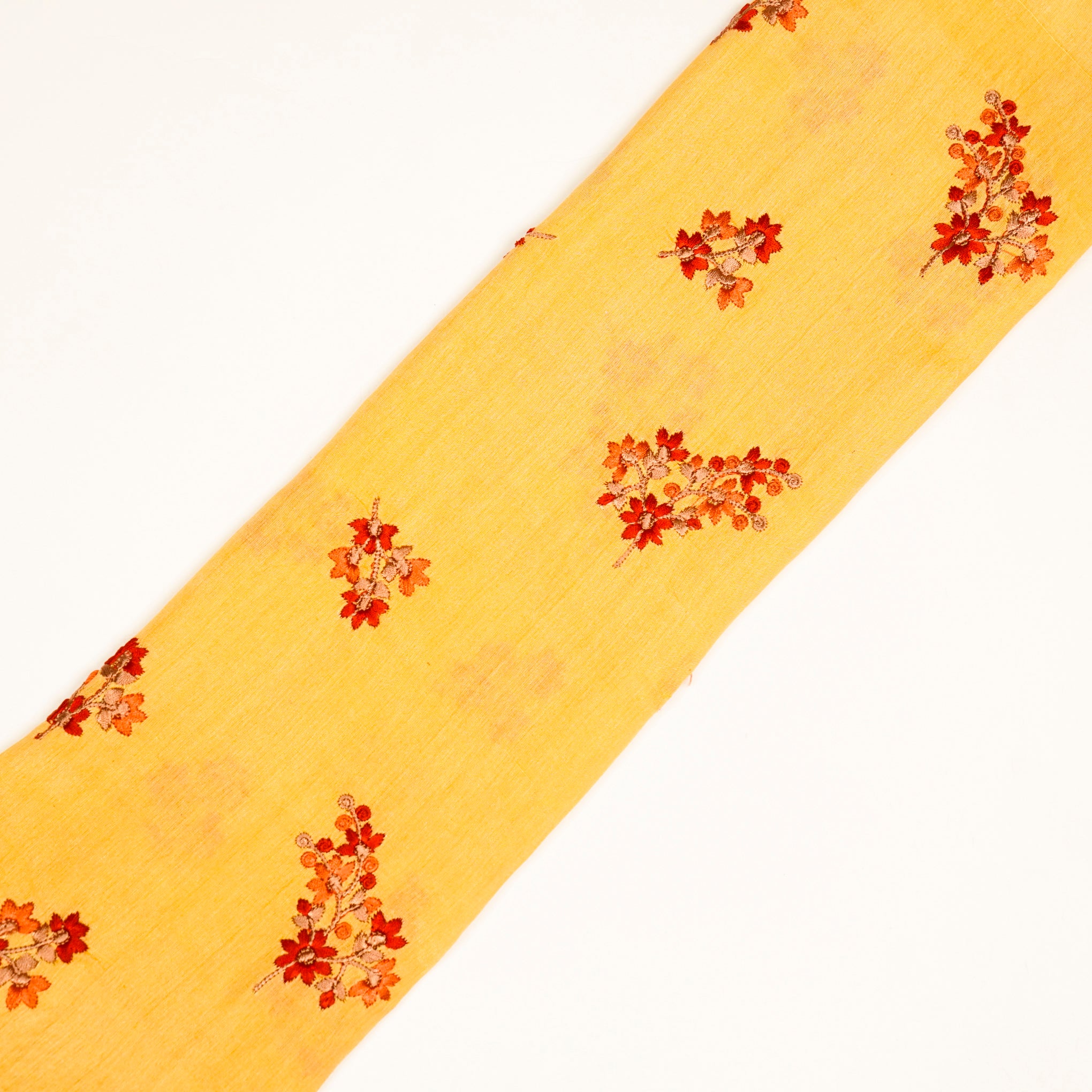 Namar Gold Chanderi Embroidered Fabric in Buti Pattern - Image 4