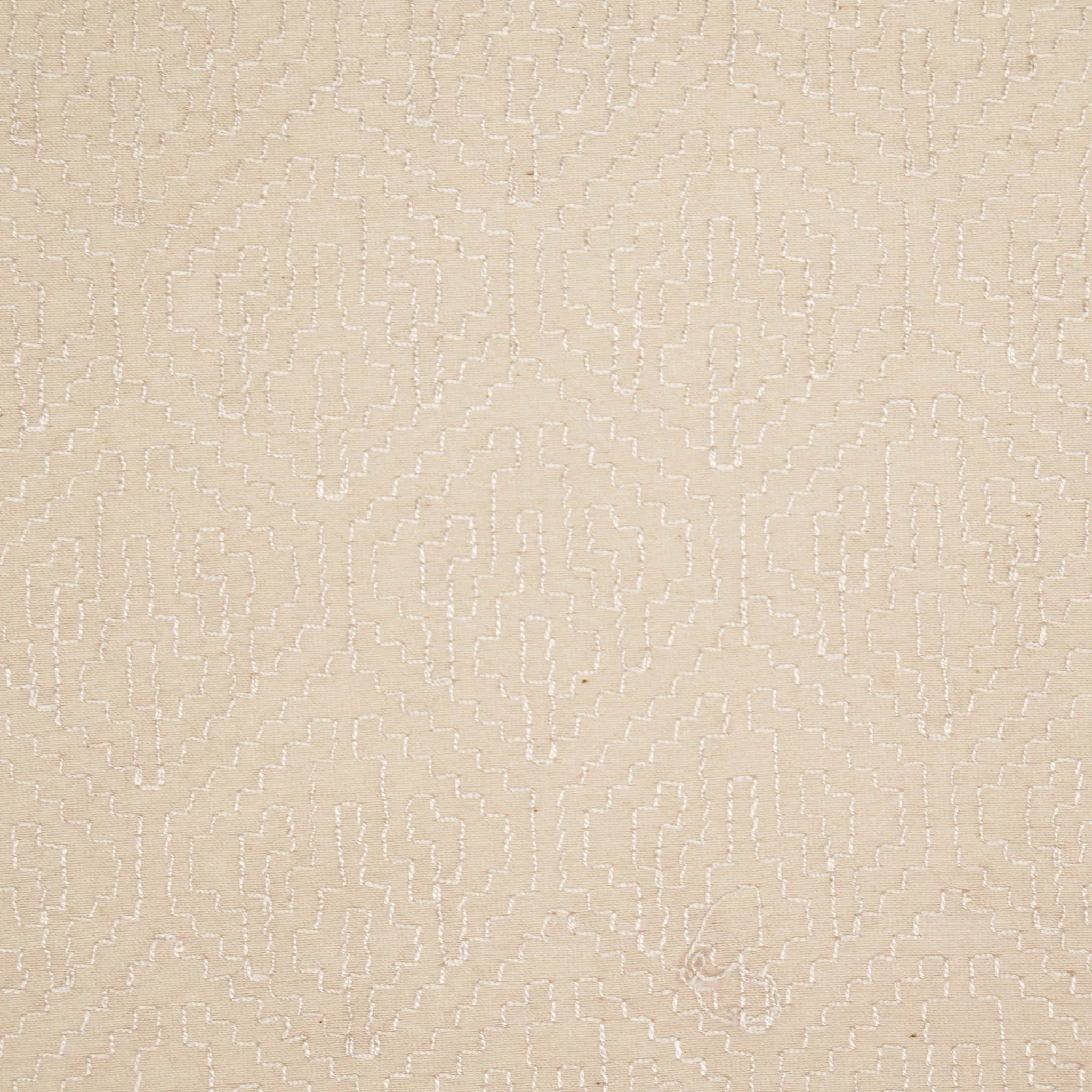 Valiga Ivory Chanderi Embroidered Fabric in Jaal Pattern - Image 3